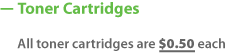 Toner Cartridge Prices